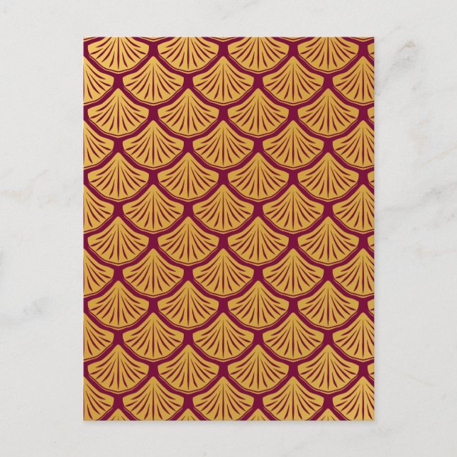 Art Déco Magenta Magenta Postkarte (Vorderseite)