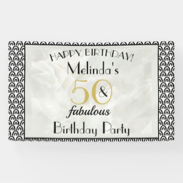 Art Deco Marble 50 & Fabulous Geburtstag Banner