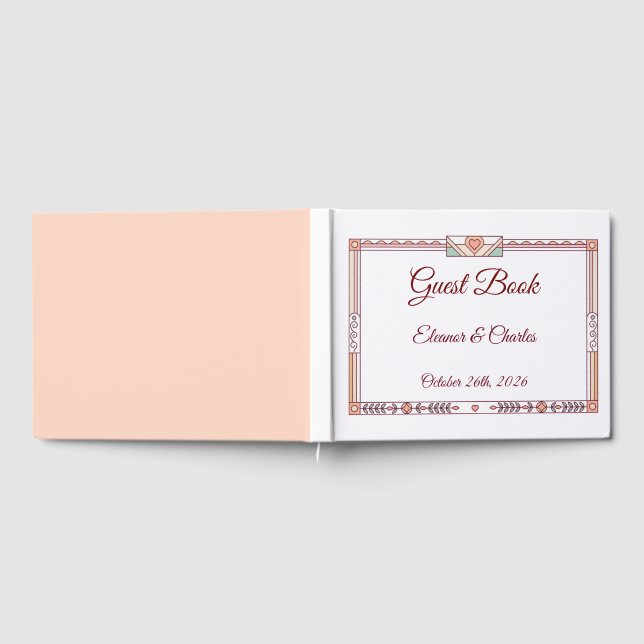 Art Deco Märchenhochzeit Gästebuch (Voll)