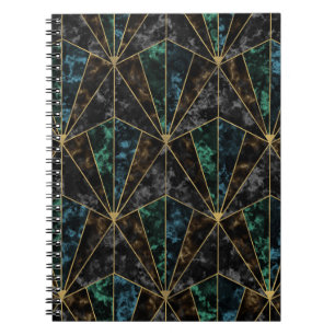 Art Deco Marmor: Malachit Luxus Notizblock