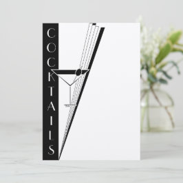 Art Deco Martini Menükarte