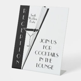 Art Deco Martini Sockelschild