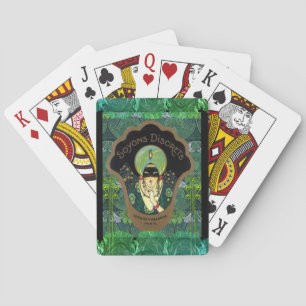 Art Deco maskierte Frau vintage Spielkarten