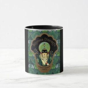 Art Deco maskierte Frau vintage Tasse