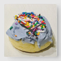 Art Deco Mattierte Zucker-Cookie-Wand-Uhr