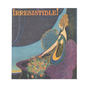 Art Deco Mavis Perfume Werbung Notizblock