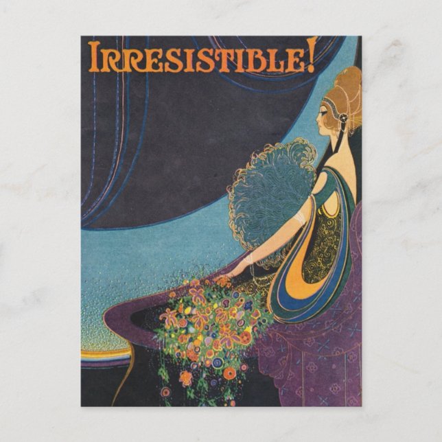 Art Deco Mavis Perfume Werbung Postkarte (Vorderseite)