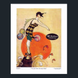 Art Deco McCallum Strusiery Poster<br><div class="desc">Eine weitere schöne Vintage Werbung für McCallum Silk Strusiery. Einmal mehr in schöner Farbe und mit einer Dame,  die auf einem Bojen stehend ist und sich bereit macht,  ins Meer zu tauchen. Die Beschriftung lautet: "Sie wissen,  dass sie sie trägt". Herrlich.</div>