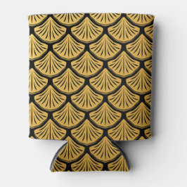 Art Déco Meerjungfrauenskala - Schwarz & Gold Dosenkühler