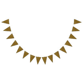 Art Déco Meerjungfrauenskala - Schwarz & Gold Wimpelkette