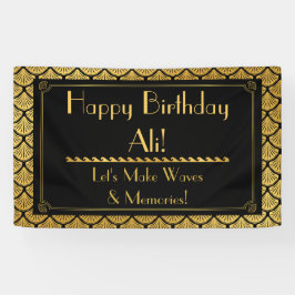 Art Déco Meerjungfrauenskala - Schwarz & Gold zum Banner