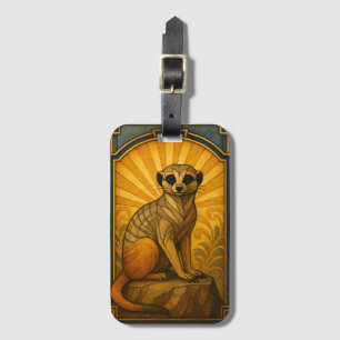 Art Deco Meerkat Illustration Gepäckanhänger