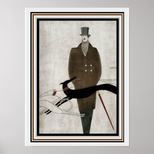 Art Deco Men's Fashion Poster 12 x 16 (Vorne)