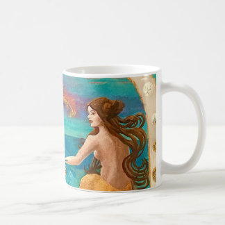Art Deco Mermaid und Octopus-Tasse Kaffeetasse