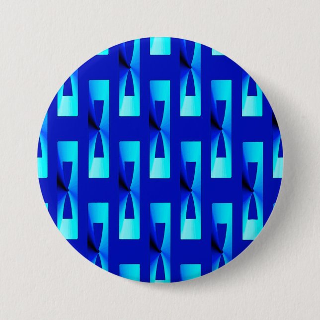 Art Deco Metallic Geometric - Cobalt Blue Button (Vorderseite)