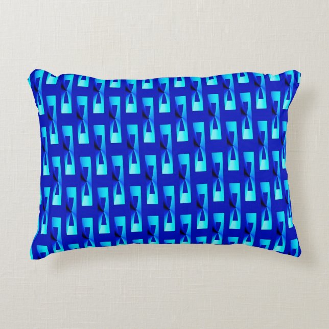 Art Deco Metallic Geometric - Cobalt Blue Dekokissen (Vorderseite)