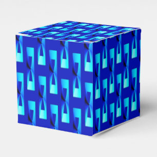 Art Deco Metallic Geometric - Cobalt Blue Geschenkschachtel