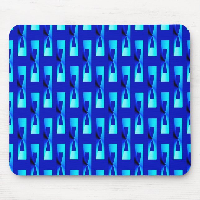 Art Deco Metallic Geometric - Cobalt Blue Mousepad (Vorne)