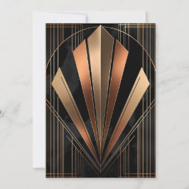 Art Deco Metallic Geometric Elegance Feiertagskarte