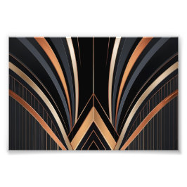 Art Deco Metallic Geometric Elegance Fotodruck