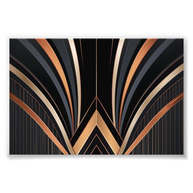 Art Deco Metallic Geometric Elegance Fotodruck (Vorne)