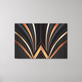 Art Deco Metallic Geometric Elegance Leinwanddruck