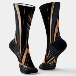 Art Deco Metallic Geometric Elegance Socken
