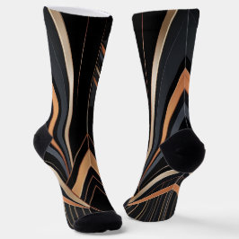 Art Deco Metallic Geometric Elegance Socken