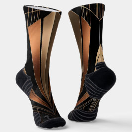 Art Deco Metallic Geometric Elegance Socken