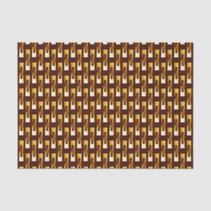 Art Deco Metallic Geometric - Gold und Schokolade Seidenpapier