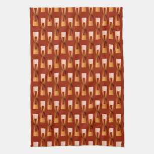 Art Deco Metallic Geometric - Kupfer und Rost Handtuch
