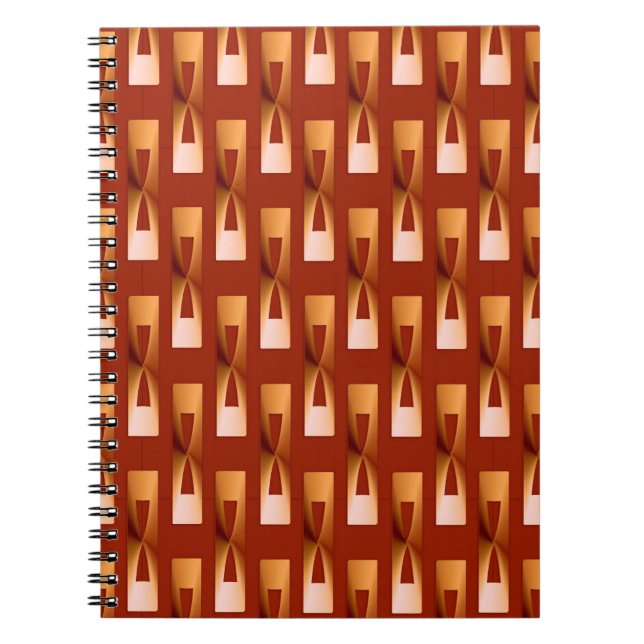 Art Deco Metallic Geometric - Kupfer und Rost Notizblock (Vorderseite)