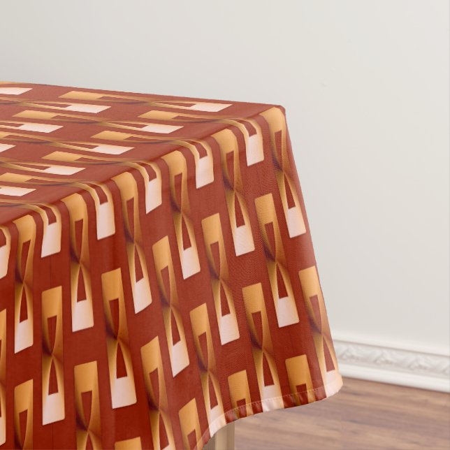 Art Deco Metallic Geometric - Kupfer und Rost Tischdecke (Beispiel)