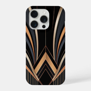 Art Deco Metallische Geometrische Eleganz iPhone 15 Pro Hülle