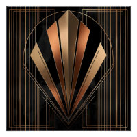Art Deco Metallische Geometrische Eleganz