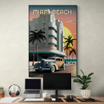 Art Deco Miami Beach Drive Sunset Poster<br><div class="desc">Das ist ein weiteres 100% originelles Schnürhammer Design.</div>
