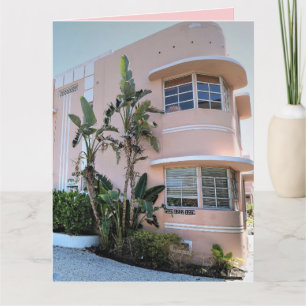 ART DECO MIAMI BEACH GEBURTSTAGS-Grußkarte Karte
