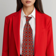 Art Deco Mikromuster rot und schwarz