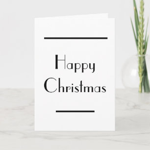 Art Deco Minimal Typografie Happy Christmas Card Karte