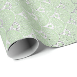 Art Deco Mint Green Silver Muscheln Vip Geschenkpapier