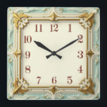 Art Deco Mint Quadratische Wanduhr<br><div class="desc">Großartiges Uhrendesign. Du wirst es wie andere Liebe bekommen. Sie können dieses Design auch für andere Produkte verwenden,  die Sie mögen,  oder Ihren Text anpassen und hinzufügen. Folgen Sie mir für mehr. Vielen Dank. Ich wünsche Ihnen einen schönen Tag.</div>