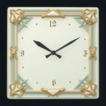 Art Deco Mint Quadratische Wanduhr<br><div class="desc">Großartiges Uhrendesign. Du wirst es wie andere Liebe bekommen. Sie können dieses Design auch für andere Produkte verwenden,  die Sie mögen,  oder Ihren Text anpassen und hinzufügen. Folgen Sie mir für mehr. Vielen Dank. Ich wünsche Ihnen einen schönen Tag.</div>