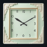 Art Deco Mint Quadratische Wanduhr<br><div class="desc">Großartiges Uhrendesign. Du wirst es wie andere Liebe bekommen. Sie können dieses Design auch für andere Produkte verwenden, die Sie mögen, oder Ihren Text anpassen und hinzufügen. Folgen Sie mir für mehr. Vielen Dank. Ich wünsche Ihnen einen schönen Tag.</div>