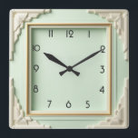 Art Deco Mint Quadratische Wanduhr<br><div class="desc">Großartiges Uhrendesign. Du wirst es wie andere Liebe bekommen. Sie können dieses Design auch für andere Produkte verwenden,  die Sie mögen,  oder Ihren Text anpassen und hinzufügen. Folgen Sie mir für mehr. Vielen Dank. Ich wünsche Ihnen einen schönen Tag.</div>