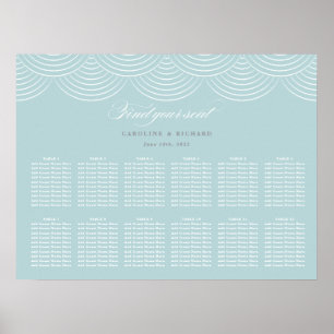 Art Deco Mint Seating Chart Poster