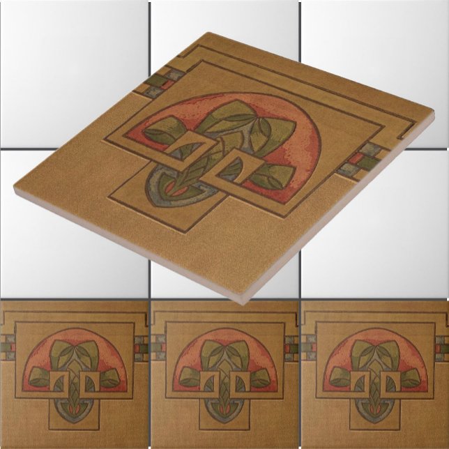 Art Deco, Mission oder Handwerker Stil Floral Frie Fliese (Von Creator hochgeladen)
