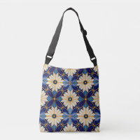 Art Deco Mode Accessoires Gold Blue White Petal