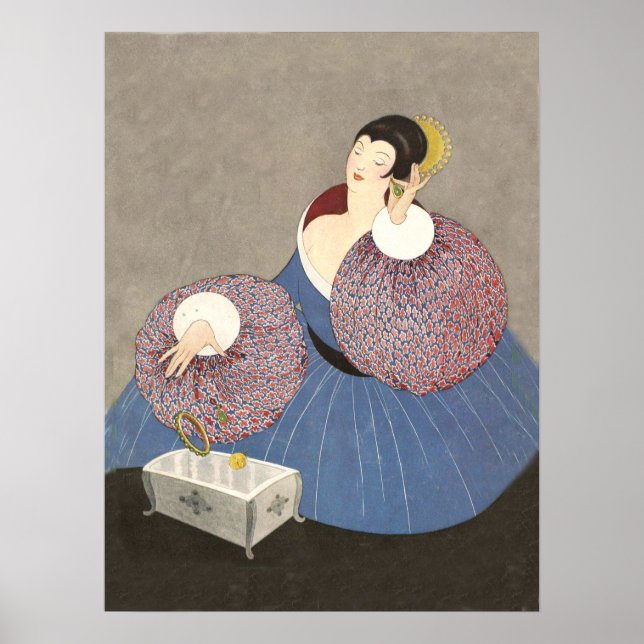 Art-Deco-Mode der 20er Jahre Poster (Vorne)