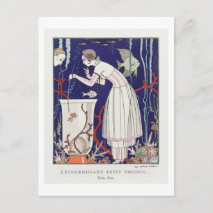 Art Deco Modeplatte Sommerkleid von Barbier Postkarte