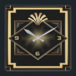 Art Deco modern Quadratische Wanduhr<br><div class="desc">Tolle Kunst Deko Uhr Design. Du wirst es wie andere Liebe bekommen. Sie können dieses Design auch für andere Produkte verwenden,  die Sie mögen,  oder Ihren Text anpassen und hinzufügen. Folgen Sie mir für mehr. Vielen Dank. Ich wünsche Ihnen einen schönen Tag.</div>